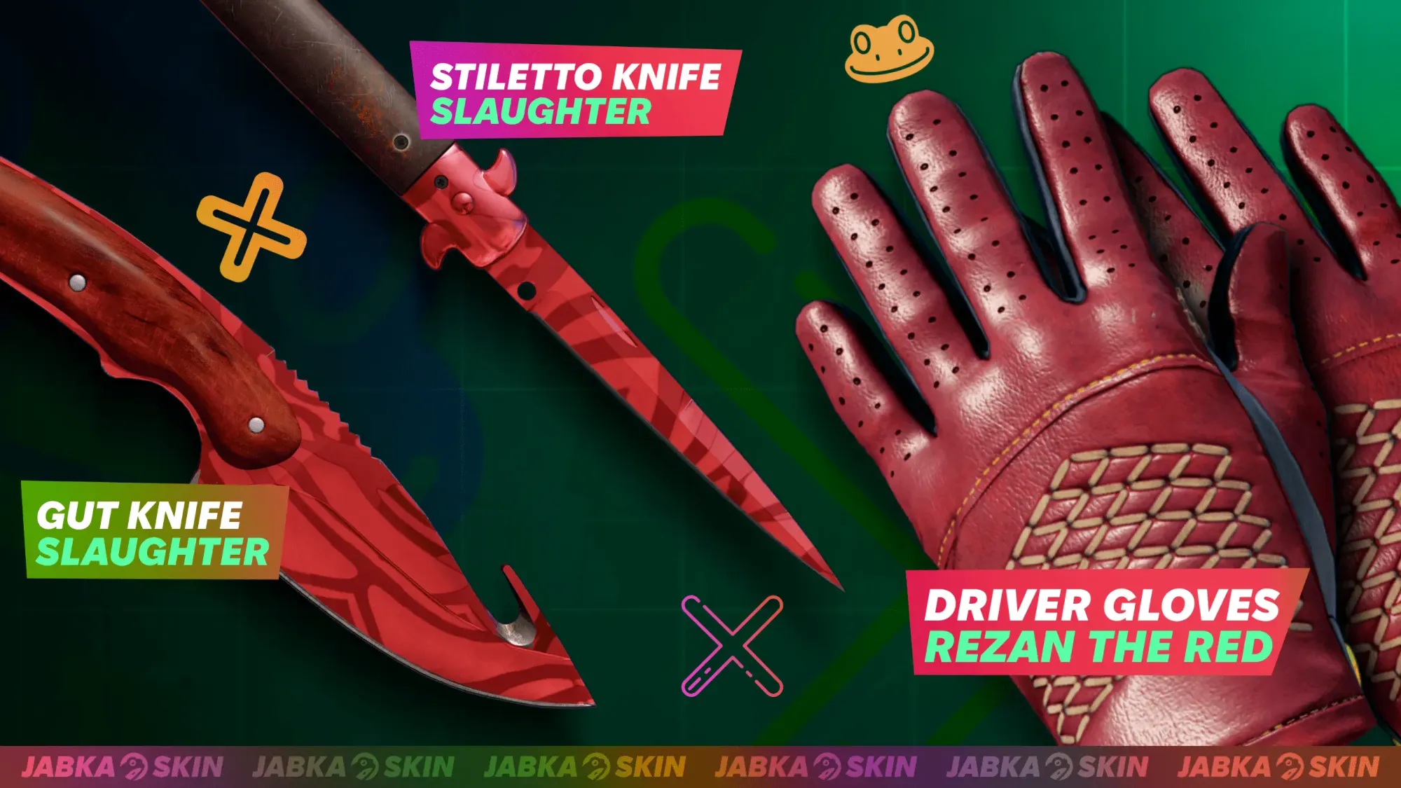 Красные ножи и перчатки в КС