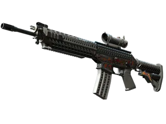 SG 553 | Heavy Metal (Battle-Scarred)