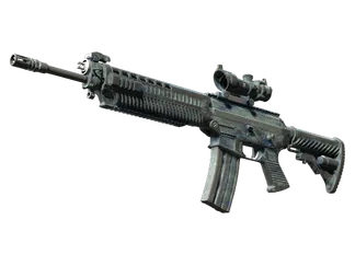 SG 553 | Wave Spray (Battle-Scarred)