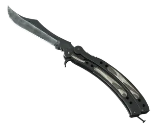 ★ Butterfly Knife | Black Laminate (Well-Worn)
