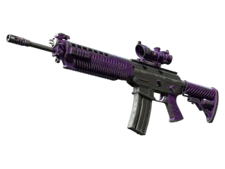 SG 553 | Ultraviolet (Battle-Scarred)