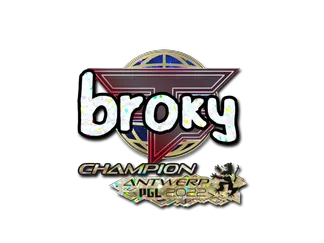 Sticker | broky (Glitter, Champion) | Antwerp 2022