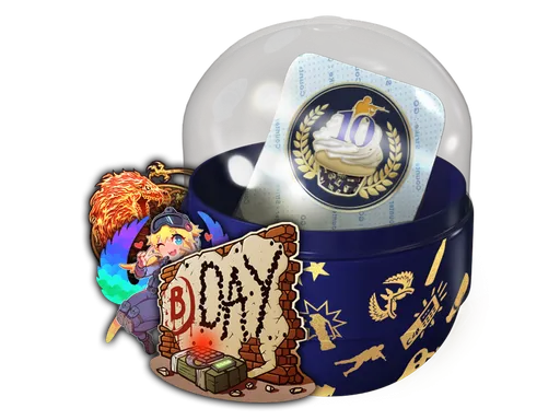 10 Year Birthday Sticker Capsule