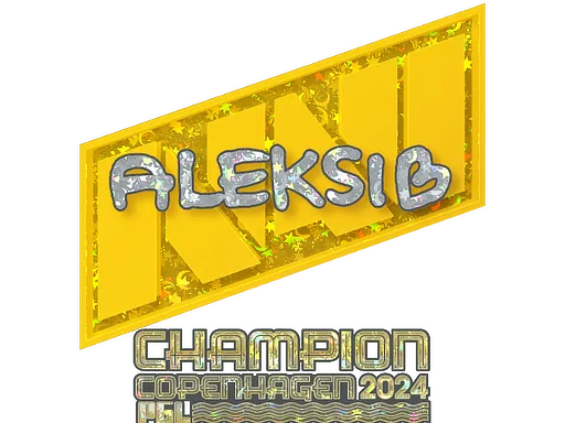 Sticker | Aleksib (Glitter, Champion) | Copenhagen 2024