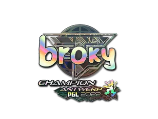 Sticker | broky (Holo, Champion) | Antwerp 2022