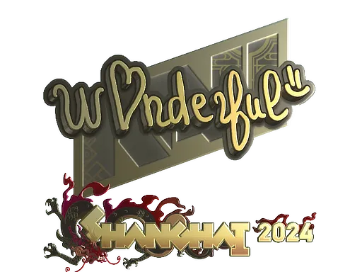 Sticker | w0nderful (Gold) | Shanghai 2024